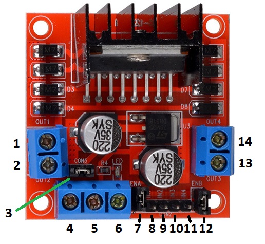 L298N Dual H Brücke DC Schrittmotor Drive Controll Board  Für Arduino 
