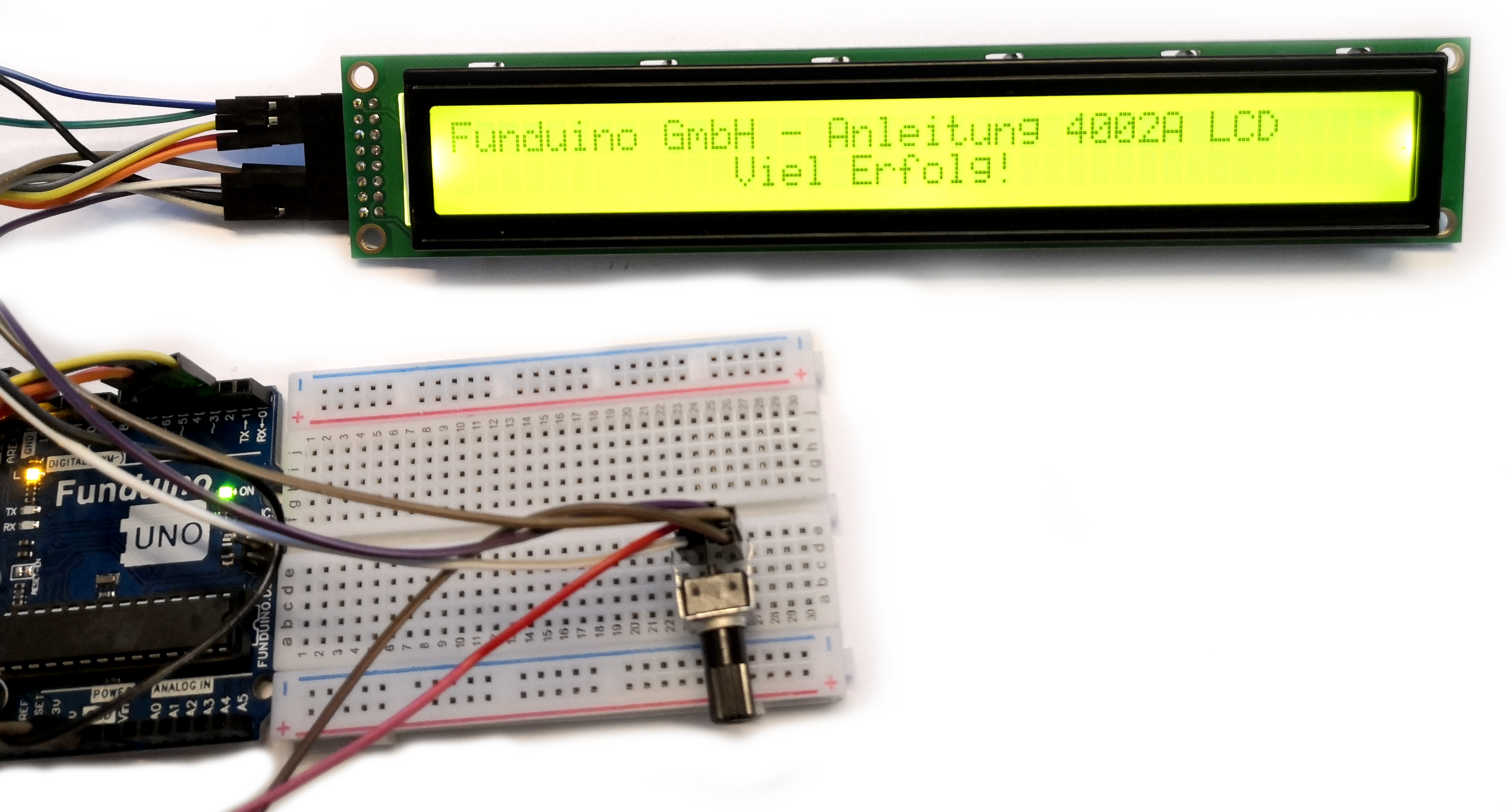 Nr. 52 - 4002A LCD mit Arduino programmieren - Funduino - Kits und