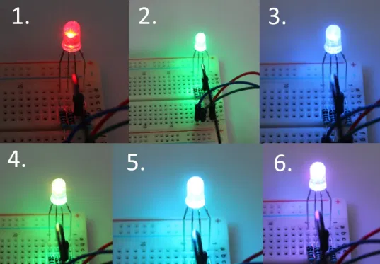 RGB LED Farbspektrum Arduino