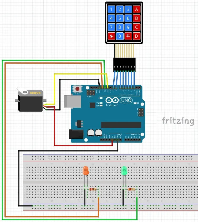 4x4 Tastenfeld am Arduino - Schloss programmieren